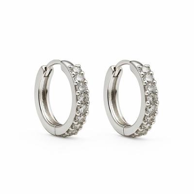 گوشواره حلقه‌ای نقره‌ای