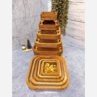 سینی 5 تکه پایه دار مربع