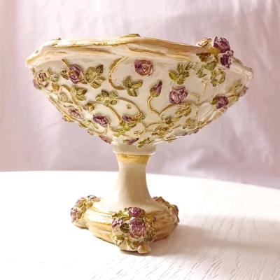 آجیل خوری یا جام زیورآلات پلی استر طرح گلبن با پوشش شیشه ای رزین