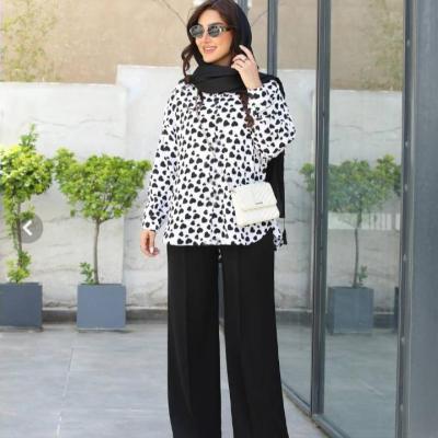 مانتو الیزه جلو بسته طرحدار طبق عکس