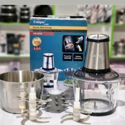 خردکن یونیک 3/8 لیتر دوکاسه با سیر پوست