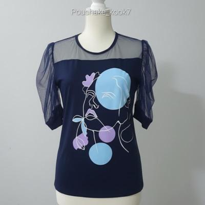 تیشرت آستین توری زنانه