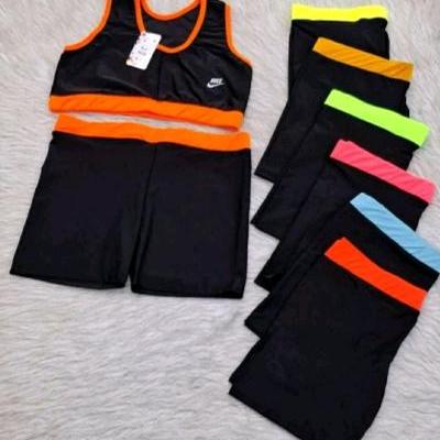 مایو زنانه سه تیکه کلاه دار مدل شورتی تاسایز44 برندنیلا