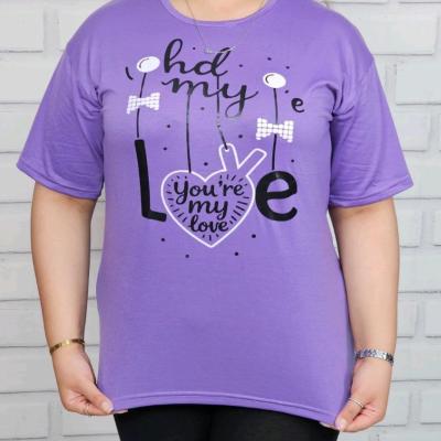 تیشرت زنانه قواره دار مدل لاو