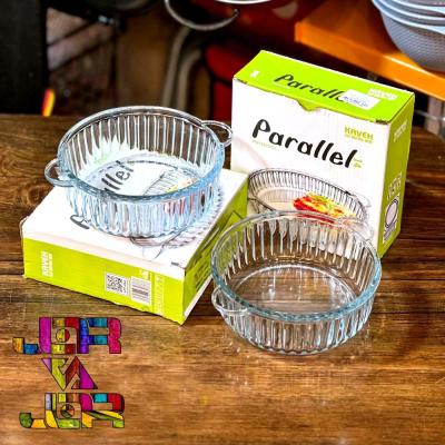 تابه گرد شیشه ای مدل پارالل سایز 14 بلور کاوه یک عددی