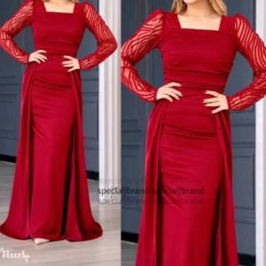 پیراهن مهمانی زنانه غواصی و فلوک شاین مدل ماکسی مجلسی ثمینه