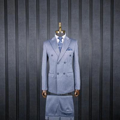 کت و شلوار آسمانی دیپلمات دبل برست