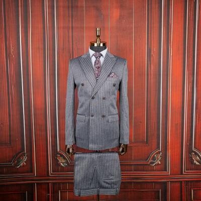 کت و شلوار طوسی دیپلمات دبل برست