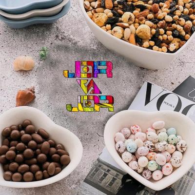 پیاله قلبی سفید سرامیک آیسرام دو عددی سایز متوسط