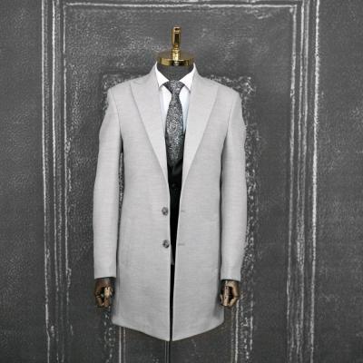 پالتو مردانه فوتر کشمیر طوسی روشن با ارسال رایگان