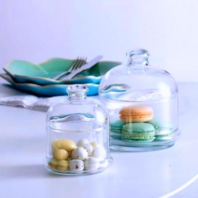 بانکه سایز کوچک ظرف شیشه ای و تنقلات خوری عسل خوری دایره