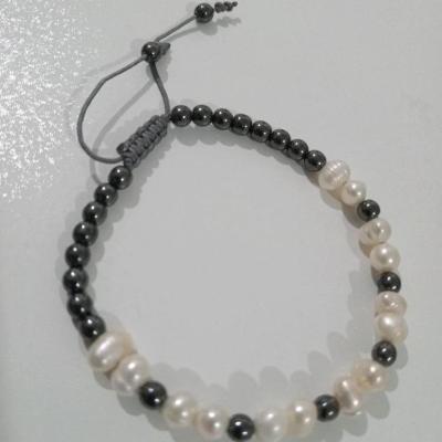 دستبند مروارید پرورشی با حدید