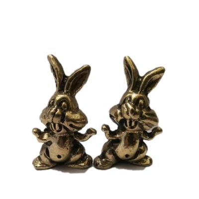 مجسمه برنزی خرگوش جفتی