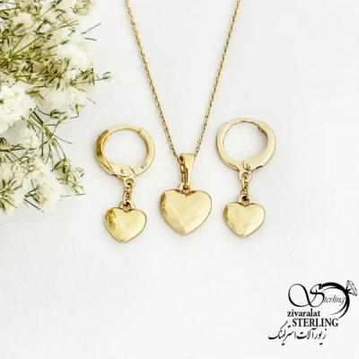 نیمست آویز قلب مارک ژوپینگ مشابه طلا کد 19695