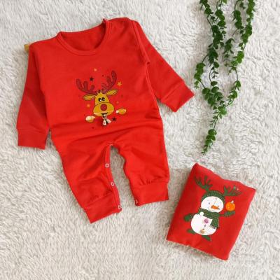 لباس یلدایی نوزادی رامپر سرهمی آدم برفی