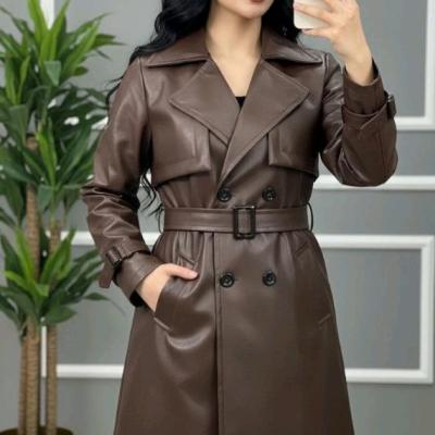 مانتو چرم آسو