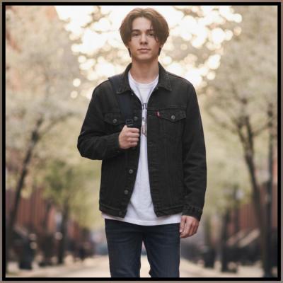 کت پسرانه جین پاییزه و بهاره رنگ مشکی