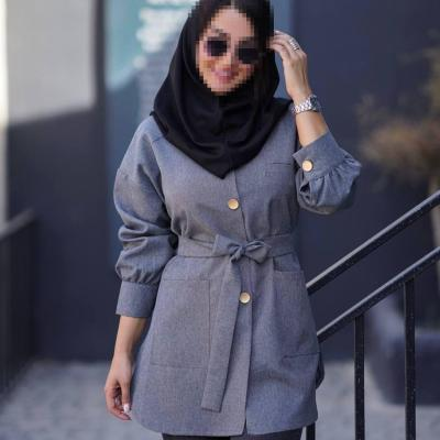 مانتو اداری زنانه نخی ارغوان مدل مانتو دانشجویی حلما