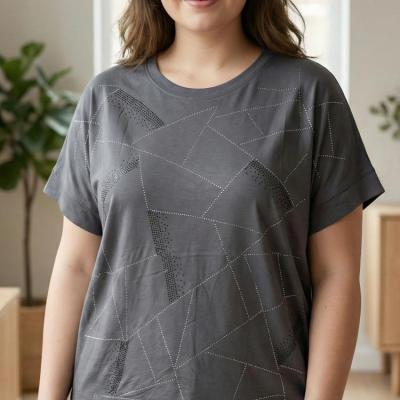 تیشرت نگین دار قواره بزرگ