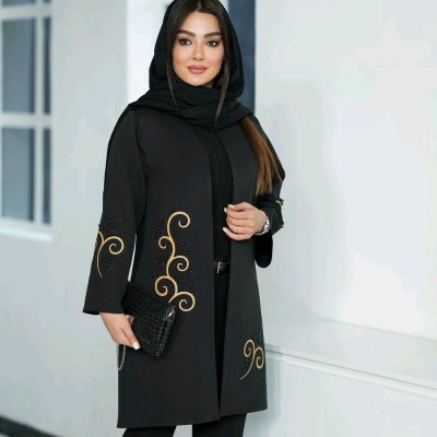 مانتو مجلسی کرپ مدل نگین دار ماهدخت-151540