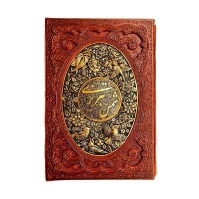 کتاب نفیس غزلیات شمس تبریزی طرح چرم ومس همراه با قاب کشویی قطع وزیری