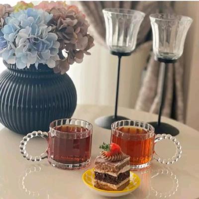 لیوان دسته مرواریدی 6تایی