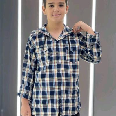 پیراهن شیک پسرانه نخی چهارخونه
