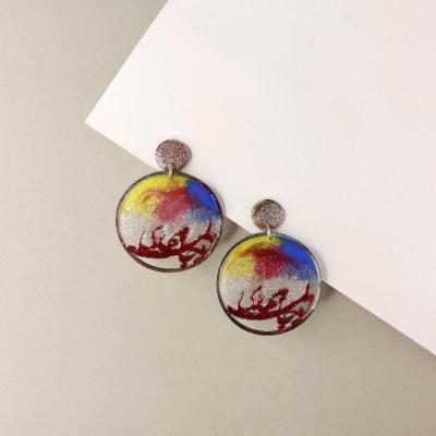 گوشواره رزینی بهاره طرح تو جان بهاری