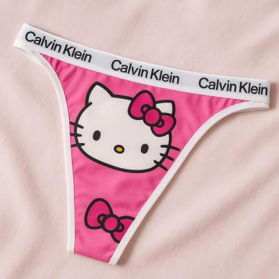 شورت کلوین کلین با طرح هلو کیتی صورتی فانتزی