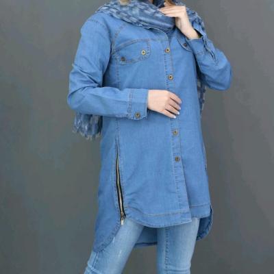 مانتو اسپرت زنانه جین مدل طرح لی