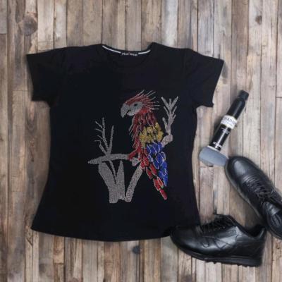 تیشرت طرح طوطی اسپرت مشکی