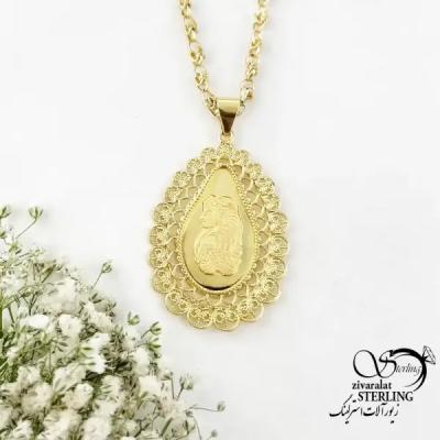 گردنبند طرح اشکی (مریمی) مشابه طلا کد 18979
