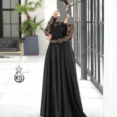 پیراهن مهمانی زنانه دانتل پواک دوزی شده مدل گیسو