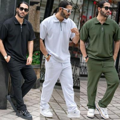 ست تیشرت و شلوار مردانه جنس سانتانا سایز L وXL ارسال رایگان