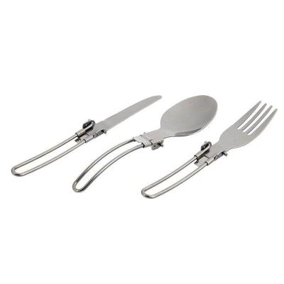 ست قاشق، چنگال و کارد تاشو استیل