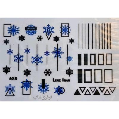 لنز ناخن طرح دانه برف