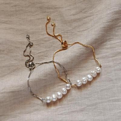 دستبند مروارید پرورشی با بند آسانسوری