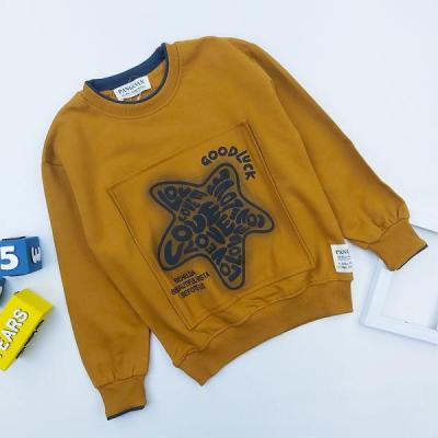 بلوز پسرانه ستاره خردلی کد 10423