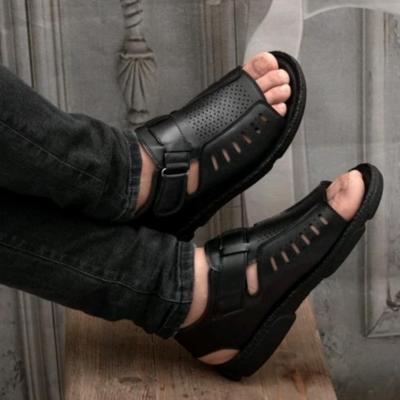 کفش مردانه تابستانی مدل منچستر چسبی رنگ مشکی ارسال رایگان