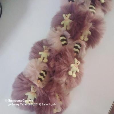 کش مو پشمکی در دو طرح و رنگ زیبا