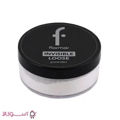 پودر بیک فلورمار بی رنگ مدل invisible loose وزن 18 گرم