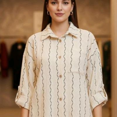 مانتو بافت ابریشم مراکشی باکیفیت مدل مانتوجلوباز یقه مردانه