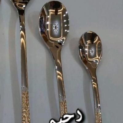 قاشق و چنگال کارد و چنگال کفگیر و ملاقه بزرگ و کوچیک سنگی