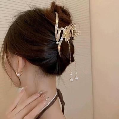 کلیپس مو فلزی وارداتی آویزدار مدل پروانه