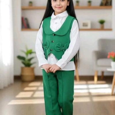 لباس یلدایی، جلیقه شلوار بچگانه، جلیغه شلوار دخترانه، سه تیکه دخترانه-152353