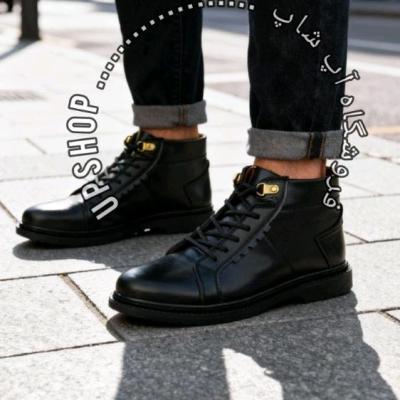 نیم بوت مردانه اسپرت مجلسی اداری دور دوخت رویه چرم بیاله قالب استاندار