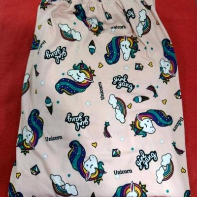 شلوار نخ پنبه طرح یونیکورن شلوار نخ پنبه زنانه شلوار راحتی دخترانه