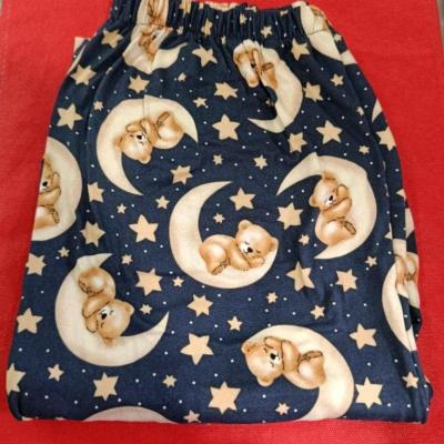 شلوار نخ پنبه طرح خرس روی ماه شلوار زنانه شلوار دخترانه