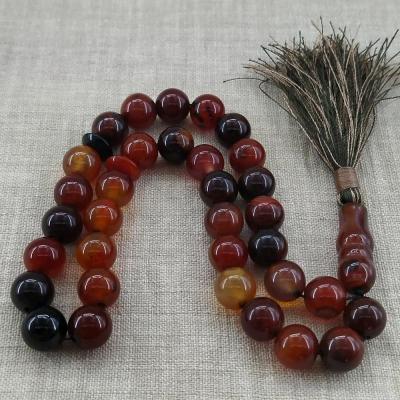 تسبیح سنگ عقیق 33 مهره ای سایز 10 میل