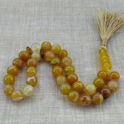 تسبیح سنگ عقیق 33 مهره ای سایز 10 میل